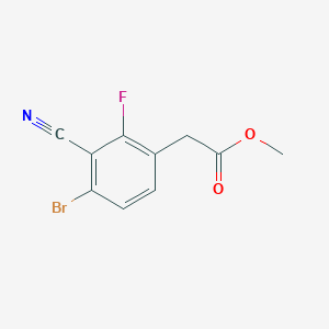 molecular formula C10H7BrFNO2 B1450215 Methyl 4-bromo-3-cyano-2-fluorophenylacetate CAS No. 1805015-67-1