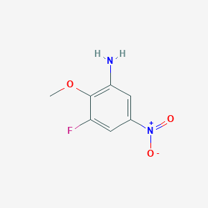 molecular formula C7H7FN2O3 B1450216 3-Fluoro-2-methoxy-5-nitroaniline CAS No. 443-43-6