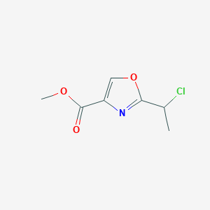 molecular formula C7H8ClNO3 B1450217 Methyl 2-(1-chloroethyl)-1,3-oxazole-4-carboxylate CAS No. 2044871-06-7