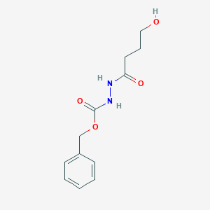 molecular formula C12H16N2O4 B14502179 Benzyl 2-(4-hydroxybutanoyl)hydrazine-1-carboxylate CAS No. 64532-64-5