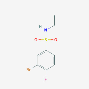 molecular formula C8H9BrFNO2S B1450219 3-Bromo-N-ethyl-4-fluorobenzene-1-sulfonamide CAS No. 1864200-34-9