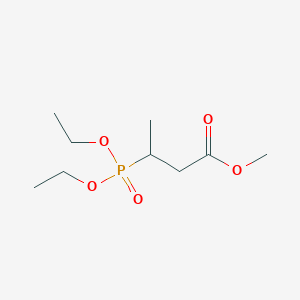 molecular formula C9H19O5P B14502196 Methyl 3-(diethoxyphosphoryl)butanoate CAS No. 63201-72-9