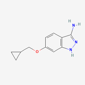 molecular formula C11H13N3O B1450222 6-Cyclopropylmethoxy-1H-indazol-3-ylamine CAS No. 2088515-74-4