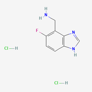 molecular formula C8H10Cl2FN3 B1450224 (5-fluoro-1H-1,3-benzodiazol-4-yl)methanamine dihydrochloride CAS No. 2060053-31-6