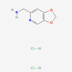 molecular formula C7H10Cl2N2O2 B1450226 {2H-[1,3]dioxolo[4,5-c]pyridin-6-yl}methanamine dihydrochloride CAS No. 2060043-14-1