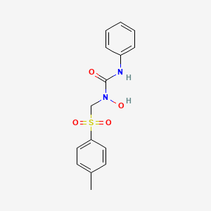 molecular formula C15H16N2O4S B14502261 N-Hydroxy-N-[(4-methylbenzene-1-sulfonyl)methyl]-N'-phenylurea CAS No. 63216-33-1