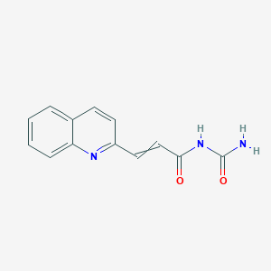 molecular formula C13H11N3O2 B14502263 N-Carbamoyl-3-(quinolin-2-yl)prop-2-enamide CAS No. 62879-72-5