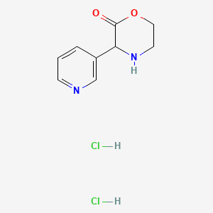 molecular formula C9H12Cl2N2O2 B1450227 3-(Pyridin-3-yl)morpholin-2-one dihydrochloride CAS No. 2059931-93-8