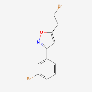 molecular formula C11H9Br2NO B1450229 5-(2-Bromo-ethyl)-3-(3-bromophenyl)-isoxazole CAS No. 1261236-36-5