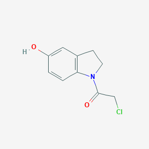 molecular formula C10H10ClNO2 B145023 2-Chloro-1-(5-hydroxyindolin-1-yl)ethanone CAS No. 139607-68-4