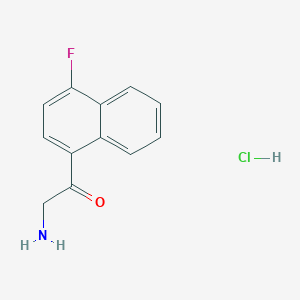 molecular formula C12H11ClFNO B1450232 2-氨基-1-(4-氟萘基)乙酮盐酸盐 CAS No. 2059988-68-8