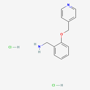molecular formula C13H16Cl2N2O B1450233 {2-[(Pyridin-4-yl)methoxy]phenyl}methanamine dihydrochloride CAS No. 2059988-50-8