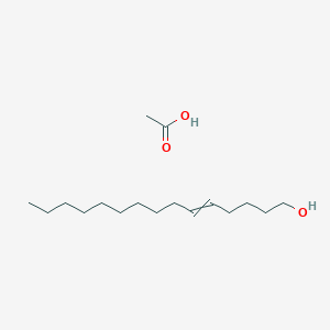 molecular formula C17H34O3 B14502330 Acetic acid;pentadec-5-en-1-ol CAS No. 62936-11-2