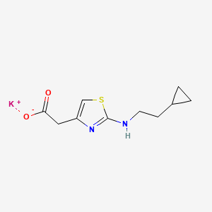 molecular formula C10H13KN2O2S B1450235 Potassium 2-{2-[(2-cyclopropylethyl)amino]-1,3-thiazol-4-yl}acetate CAS No. 2059971-70-7