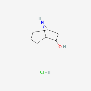 molecular formula C7H14ClNO B1450236 8-氮杂双环[3.2.1]辛烷-6-醇盐酸盐 CAS No. 946434-18-0