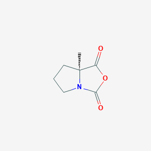 molecular formula C7H9NO3 B14502360 (7aS)-7a-Methyltetrahydro-1H,3H-pyrrolo[1,2-c][1,3]oxazole-1,3-dione CAS No. 63399-78-0