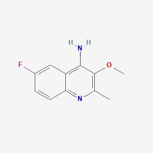 molecular formula C11H11FN2O B1450238 6-Fluoro-3-methoxy-2-methylquinolin-4-amine CAS No. 2095410-09-4