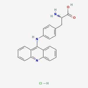 molecular formula C22H20ClN3O2 B14502386 Phenylalanine, 4-(9-acridinylamino)-, monohydrochloride CAS No. 64895-15-4