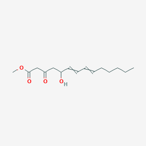 molecular formula C15H24O4 B14502422 Methyl 5-hydroxy-3-oxotetradeca-6,8-dienoate CAS No. 64769-24-0