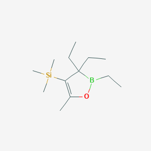molecular formula C13H27BOSi B14502426 Trimethyl(2,3,3-triethyl-5-methyl-2,3-dihydro-1,2-oxaborol-4-yl)silane CAS No. 63201-82-1