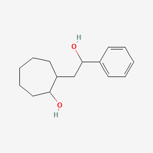 molecular formula C15H22O2 B1450246 2-(2-Hydroxy-2-phenylethyl)cycloheptan-1-ol CAS No. 1559763-19-7