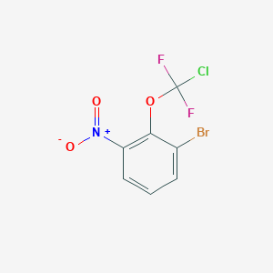 molecular formula C7H3BrClF2NO3 B1450247 1-Bromo-2-[chloro(difluoro)-methoxy]-3-nitro-benzene CAS No. 1417566-51-8
