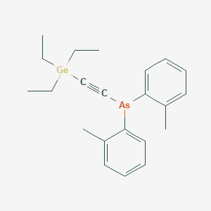 molecular formula C22H29AsGe B14502470 Bis(2-methylphenyl)[(triethylgermyl)ethynyl]arsane CAS No. 63451-88-7