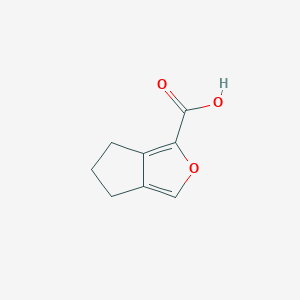 molecular formula C8H8O3 B1450250 4H,5H,6H-cyclopenta[c]furan-1-carboxylic acid CAS No. 1596746-91-6