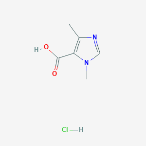 molecular formula C6H9ClN2O2 B1450254 1,4-二甲基-1H-咪唑-5-羧酸盐酸盐 CAS No. 1797565-87-7