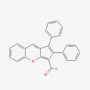 molecular formula C25H16O2 B14502587 1,2-Diphenylbenzo[b]cyclopenta[e]pyran-3-carbaldehyde CAS No. 64187-63-9