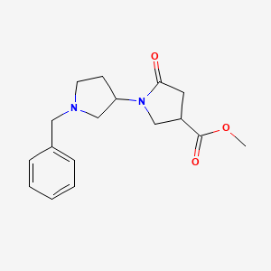 molecular formula C17H22N2O3 B1450260 Methyl 1'-benzyl-5-oxo-1,3'-bipyrrolidine-3-carboxylate CAS No. 1355334-40-5
