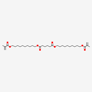 molecular formula C34H58O8 B14502606 Bis{10-[(2-methylacryloyl)oxy]decyl} hexanedioate CAS No. 63684-25-3