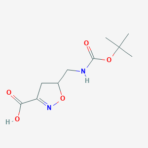 5-({[(Tert-butoxy)carbonyl]amino}methyl)-4,5-dihydro-1,2-oxazole-3-carboxylic acid