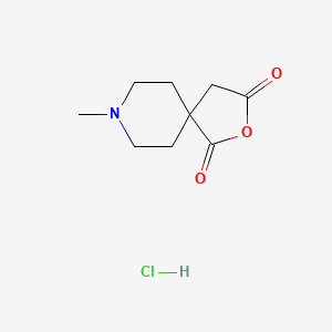 molecular formula C9H14ClNO3 B1450262 8-Methyl-2-oxa-8-azaspiro[4.5]decane-1,3-dione hydrochloride CAS No. 1803608-59-4