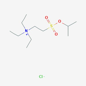 molecular formula C11H26ClNO3S B14502635 N,N,N-Triethyl-2-{[(propan-2-yl)oxy]sulfonyl}ethan-1-aminium chloride CAS No. 62872-89-3