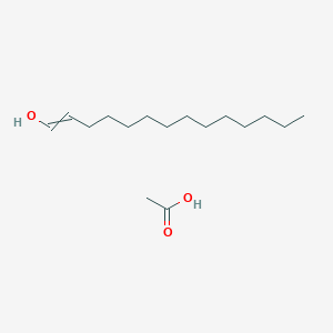 molecular formula C16H32O3 B14502637 Acetic acid;tetradec-1-en-1-ol CAS No. 64598-75-0