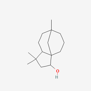molecular formula C15H26O B14502645 3a,7-Methano-3aH-cyclopentacycloocten-3-ol, decahydro-1,1,7-trimethyl- CAS No. 64754-06-9