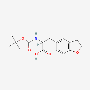 molecular formula C16H21NO5 B1450265 2-{[(tert-butoxy)Carbonyl]amino}-3-(2,3-dihydro-1-benzofuran-5-yl)propanoic acid CAS No. 1259975-88-6