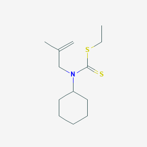 molecular formula C13H23NS2 B14502693 Ethyl cyclohexyl(2-methylprop-2-en-1-yl)carbamodithioate CAS No. 64544-62-3