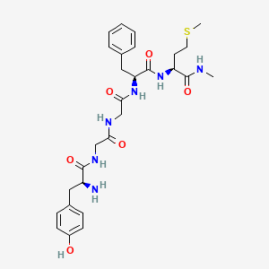 molecular formula C28H38N6O6S B14502699 L-Tyrosylglycylglycyl-L-phenylalanyl-N-methyl-L-methioninamide CAS No. 64021-94-9