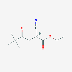 molecular formula C11H17NO3 B14502742 Ethyl 2-cyano-5,5-dimethyl-4-oxohexanoate CAS No. 62920-57-4