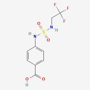 molecular formula C9H9F3N2O4S B1450277 4-{[(2,2,2-Trifluoroethyl)sulfamoyl]amino}benzoic acid CAS No. 1712169-32-8