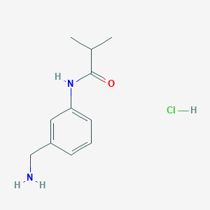 molecular formula C11H17ClN2O B1450278 N-[3-(aminomethyl)phenyl]-2-methylpropanamide hydrochloride CAS No. 1803605-35-7