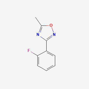 molecular formula C9H7FN2O B1450279 3-(2-Fluorophenyl)-5-methyl-1,2,4-oxadiazole CAS No. 1426958-50-0