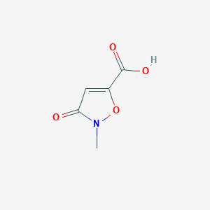 molecular formula C5H5NO4 B1450280 2-Methyl-3-oxo-2,3-dihydro-1,2-oxazole-5-carboxylic acid CAS No. 1503697-10-6