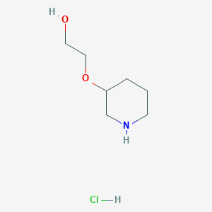 molecular formula C7H16ClNO2 B1450282 2-(Piperidin-3-yloxy)ethan-1-ol hydrochloride CAS No. 1803591-21-0