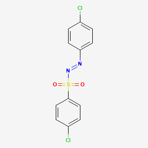 molecular formula C12H8Cl2N2O2S B14502831 (E)-1-(4-Chlorobenzene-1-sulfonyl)-2-(4-chlorophenyl)diazene CAS No. 64170-89-4