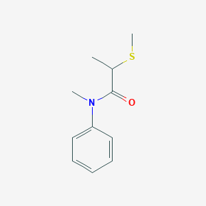 molecular formula C11H15NOS B14502878 N-Methyl-2-(methylsulfanyl)-N-phenylpropanamide CAS No. 63017-98-1