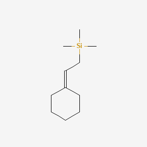 molecular formula C11H22Si B14502895 Silane, (2-cyclohexylideneethyl)trimethyl- CAS No. 63922-76-9