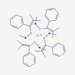 molecular formula C48H56N4Zr B14502903 N,3-dimethyl-2-phenylbut-2-en-1-imine;zirconium(4+) CAS No. 63368-62-7